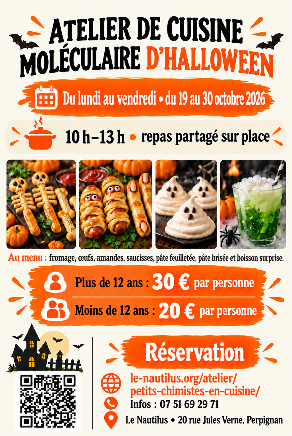 Atelier cuisine moléculaire d'Halloween